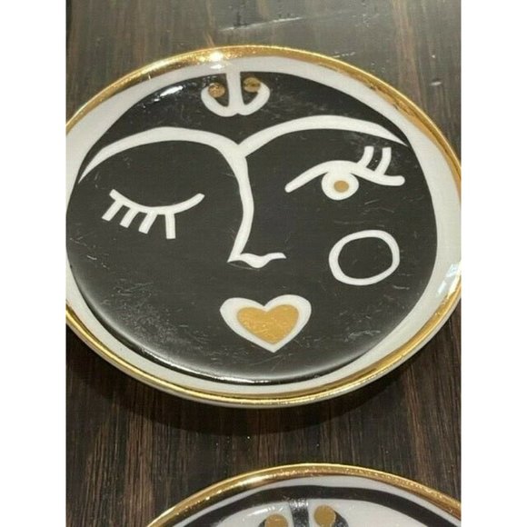 Jonathan Adler Accents Jonathan Adler Set Of 4 Faces Male Female